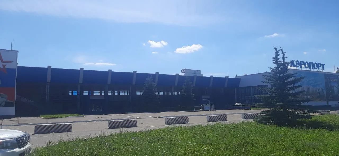 Uitzicht op de luchthaven van Ivanovo