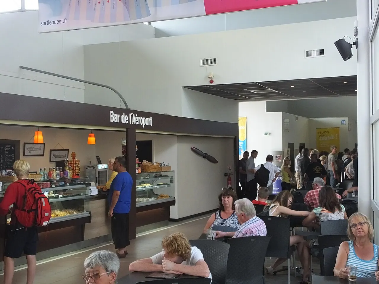 Het café in de terminal