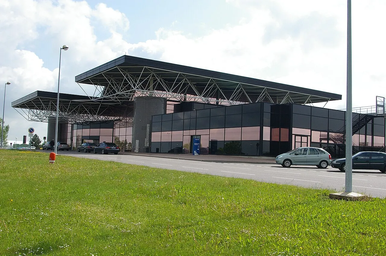 Terminal façade from the access road