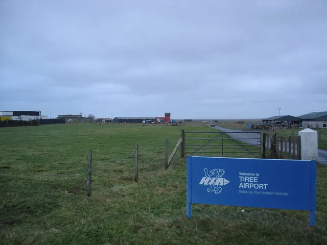 Vue de l'aéroport de Tiree
