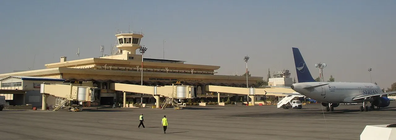 El edificio de la terminal en Aleppo