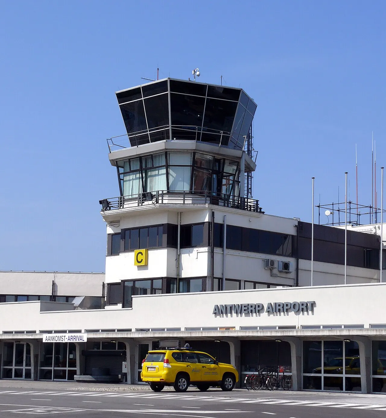 The airport control tower