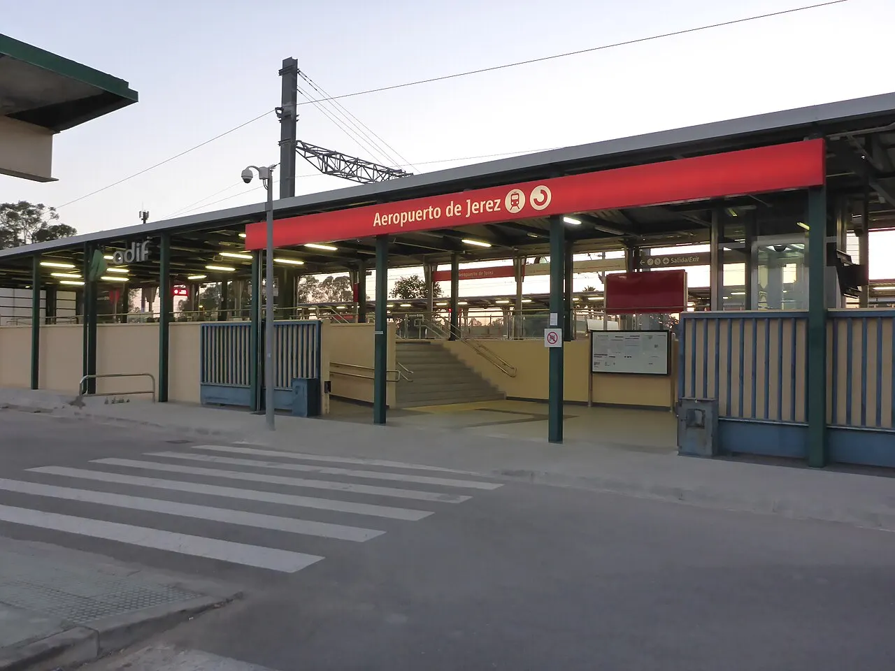 The airport train station