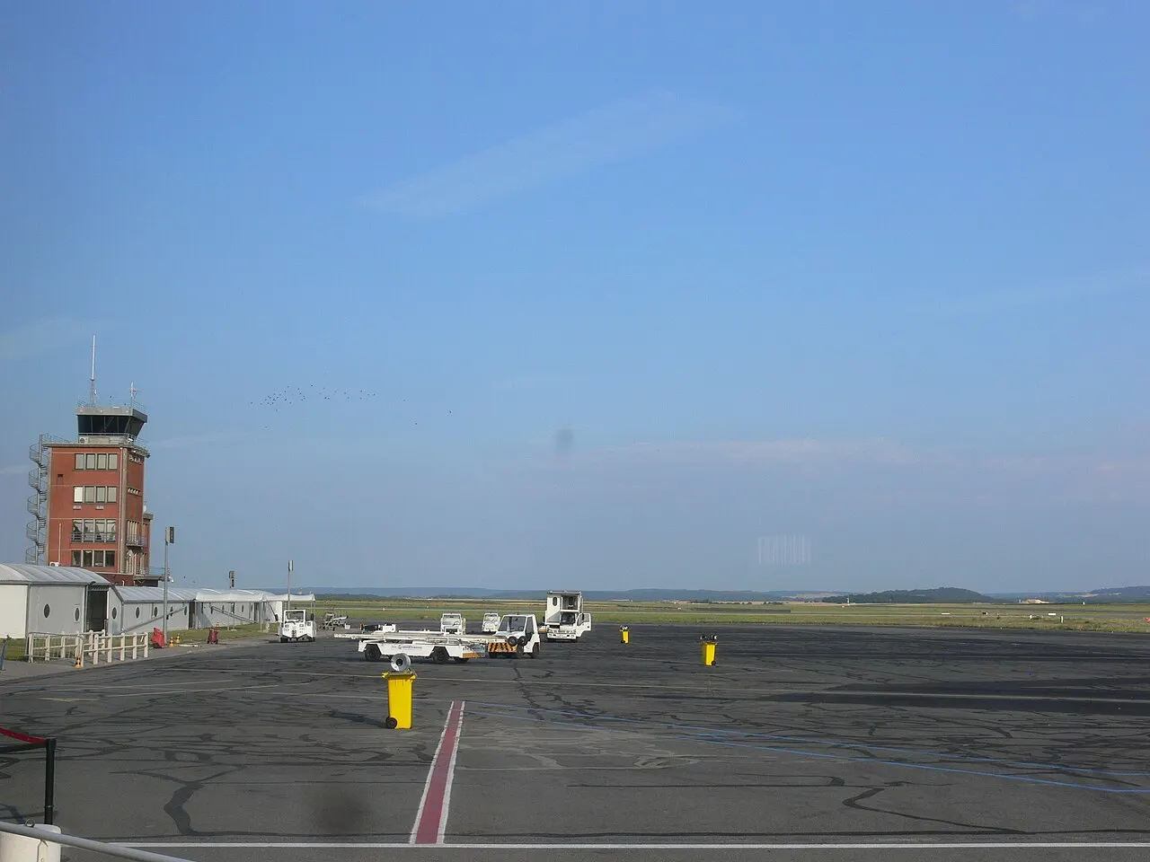 The apron and the control tower