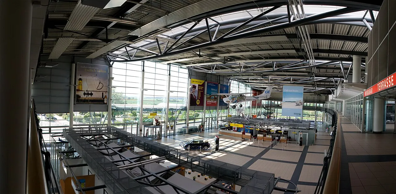 Panorama of the departures hall