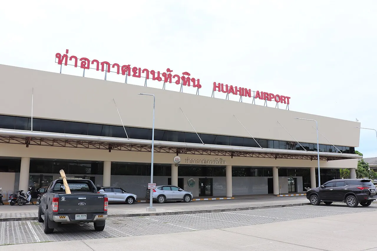 O edifício do terminal em Hua Hin Airport
