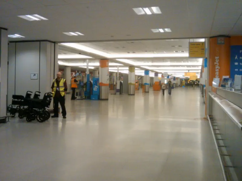 A concourse inside the terminal