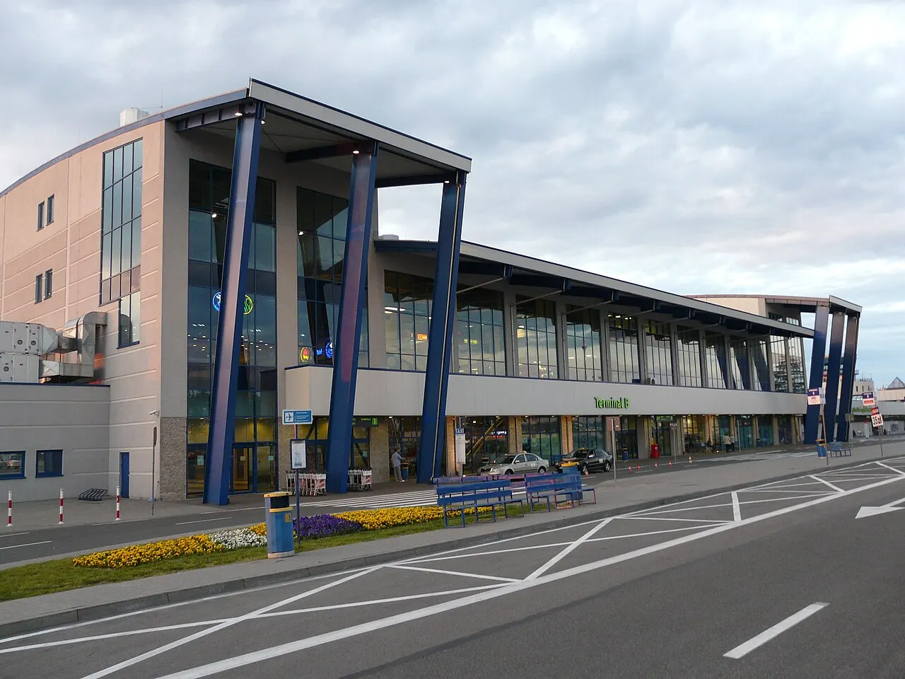 The terminal building seen from outside