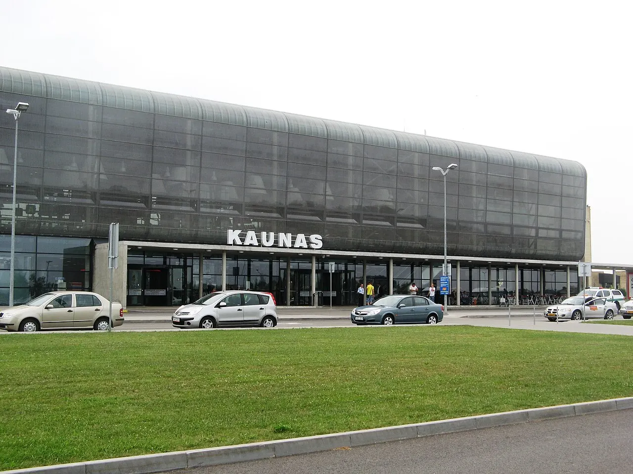 The terminal building seen from the front