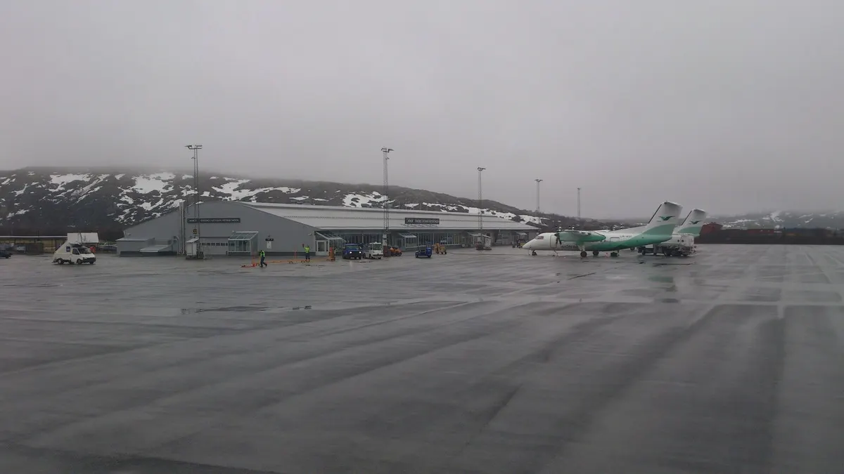 O aeroporto e os seus arredores