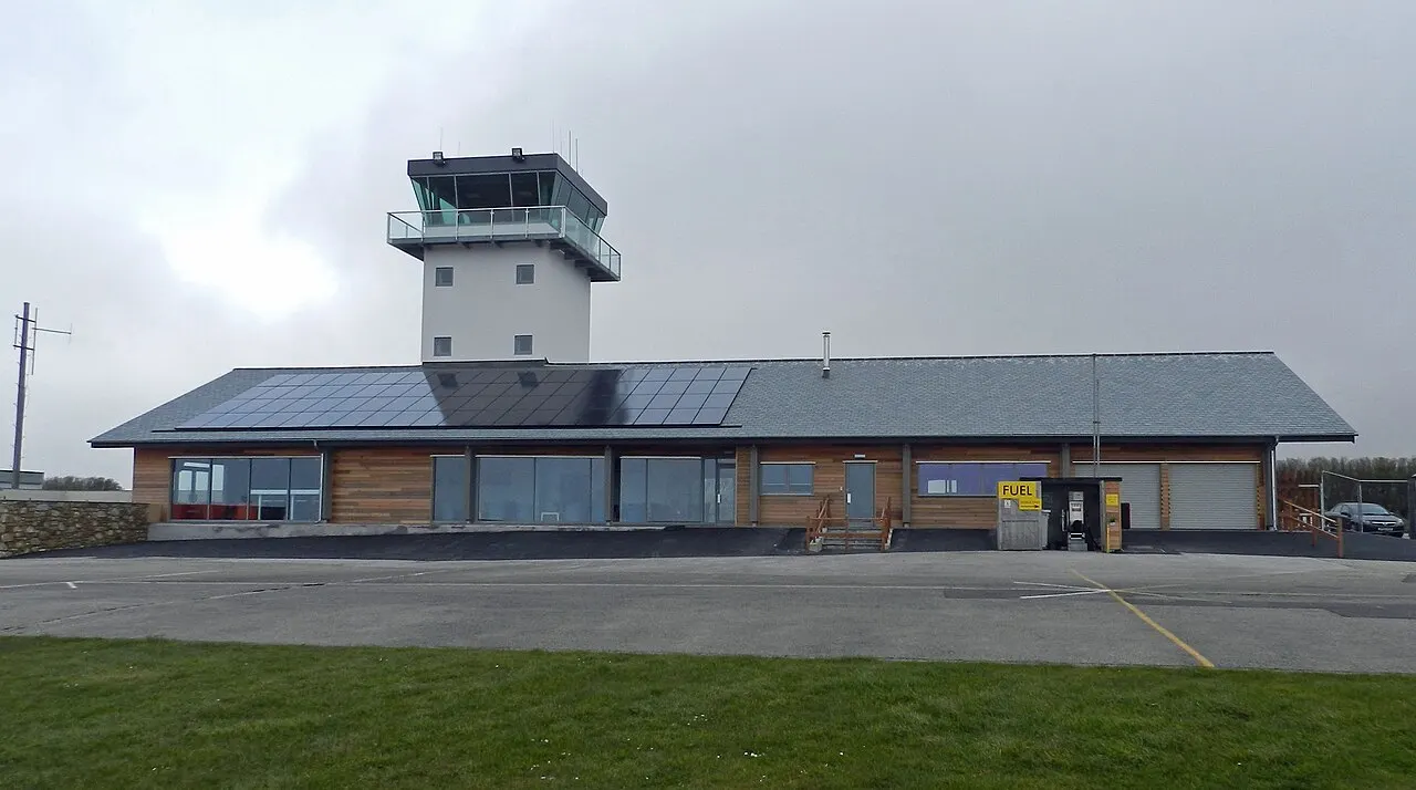 The terminal building, with its control tower