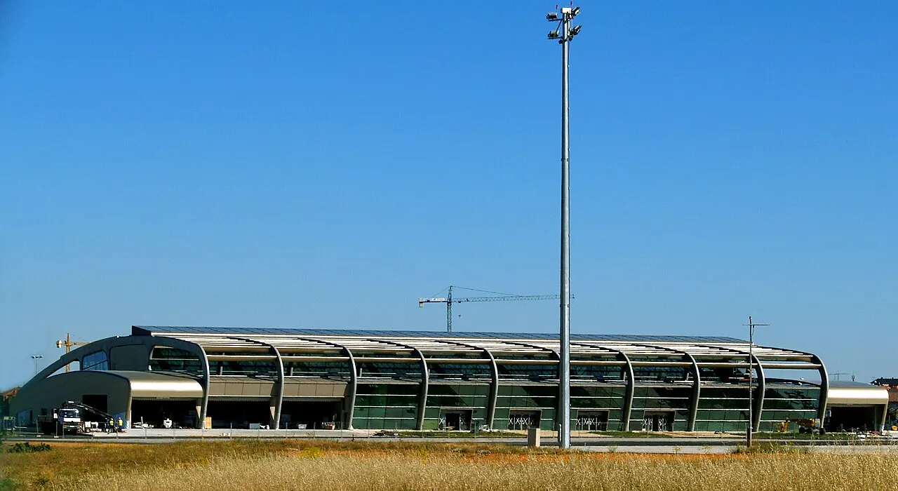 Vue d'ensemble du terminal depuis l'extérieur