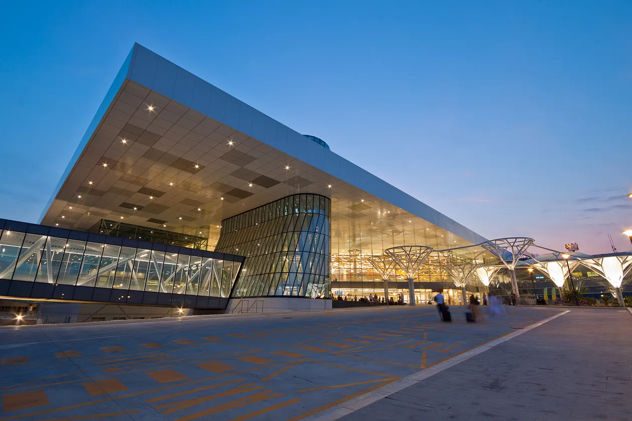 The terminal at night