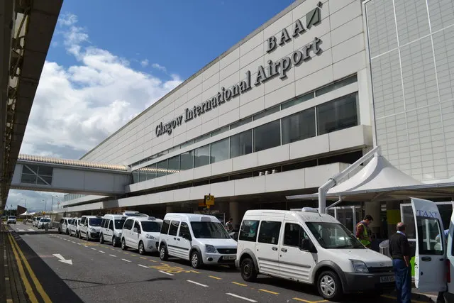 The terminal with the taxi rank in front