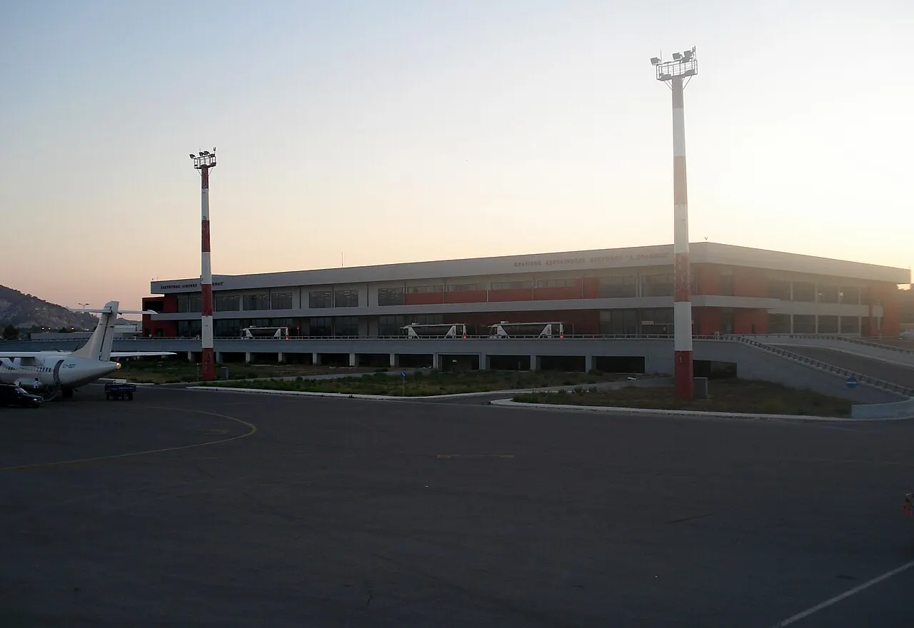 The terminal at dusk, with the apron in front