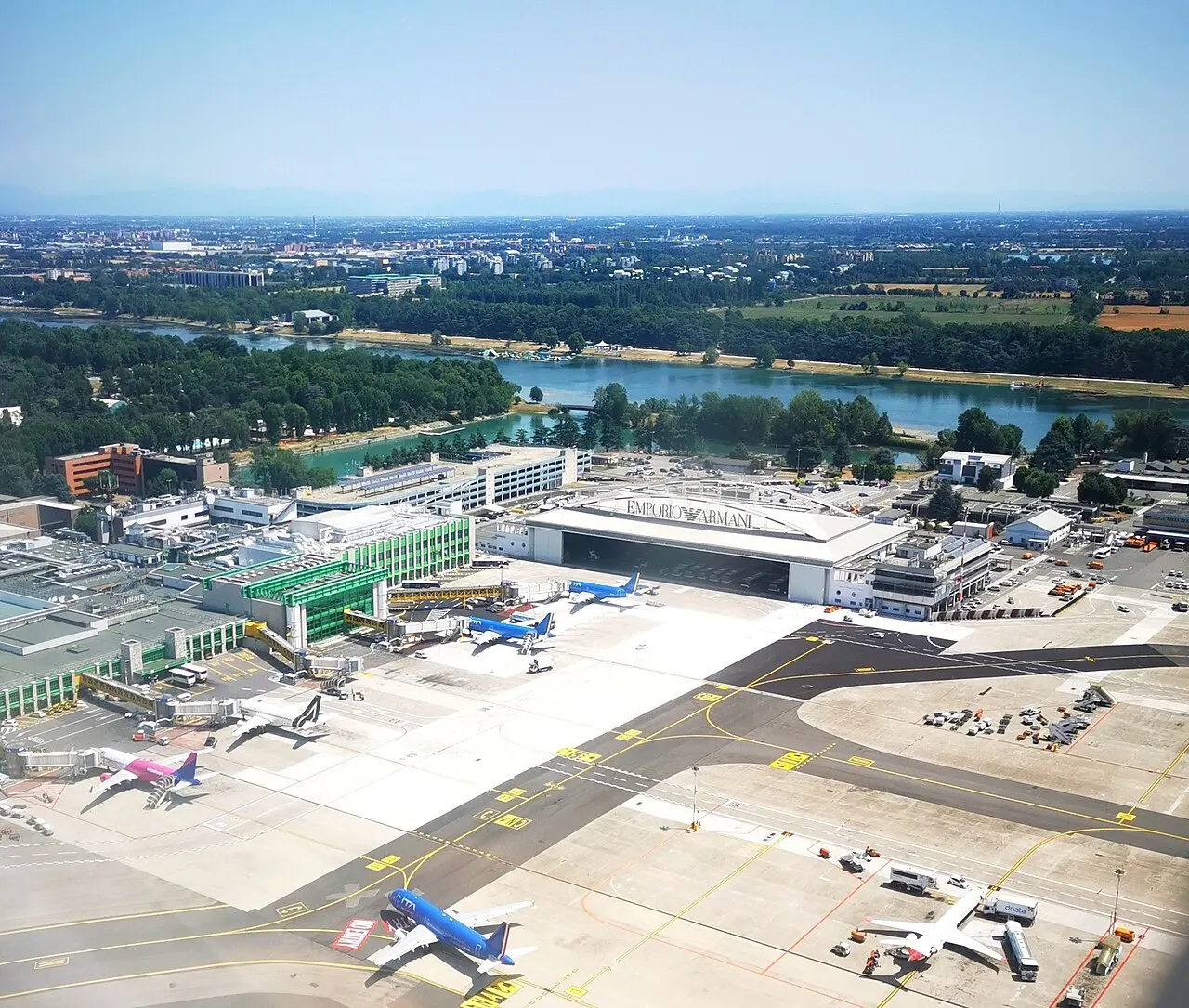 El aeropuerto visto desde el aire